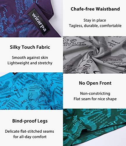 image for wirarpa Men's Underwear 4 Pack Stretch Modal Microfiber Trunks Soft Wa