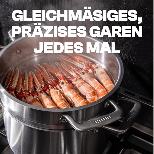 Olla de cocina saludable sin antiadherente de triple capa 24 cm 6 L 6