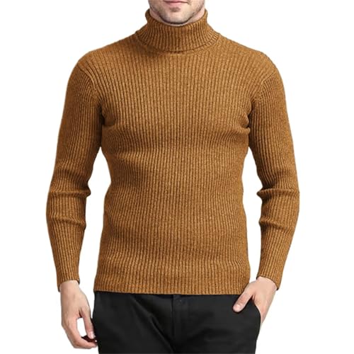 Men's Pullover Sweaters Striped Warm Long Sleeved Solid Color Basic Casual Sweater Tops3