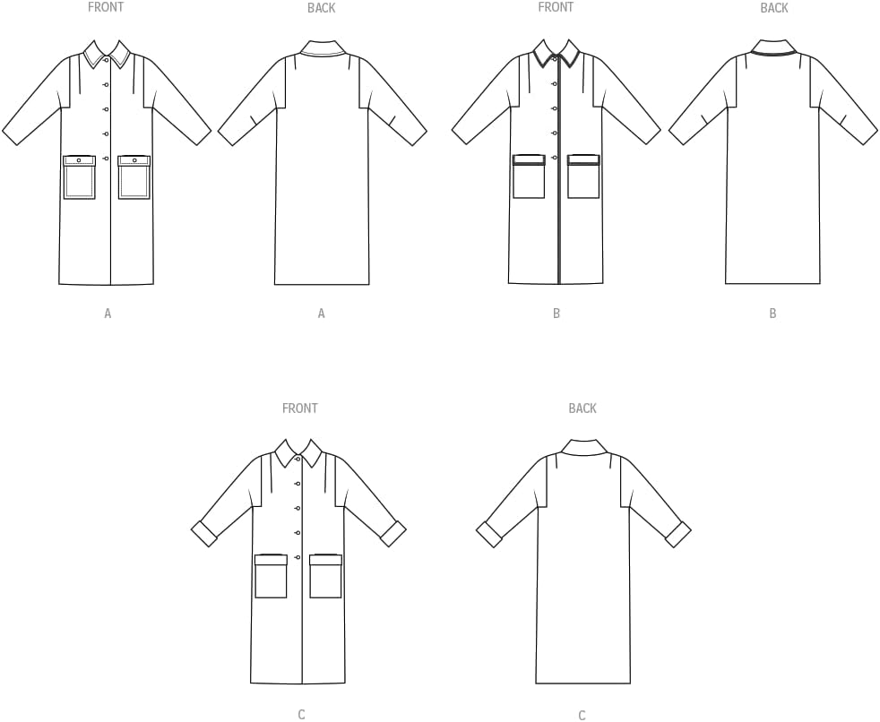 Butterick B7020Y5 Misses' Vintage 1950's Box Coat Sewing Pattern Packet, Design Code B7020, Sizes 18-20-22-24-26