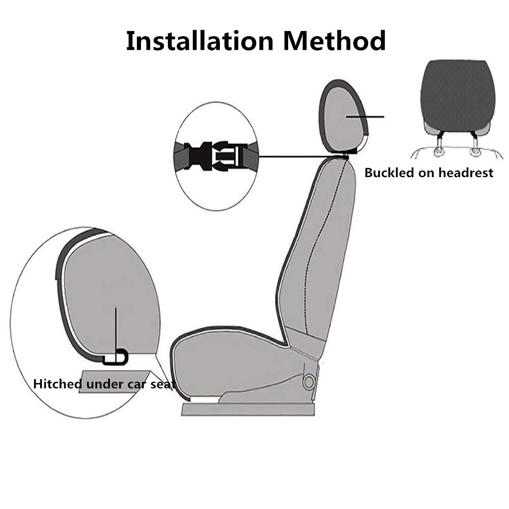 Funda Asiento Coche, Suave Cojín de Asiento, Protección del Asiento de Coche - Cuatro Estaciones Universal Antideslizante Protector Asiento Delanterocon Respaldo - 2PCS