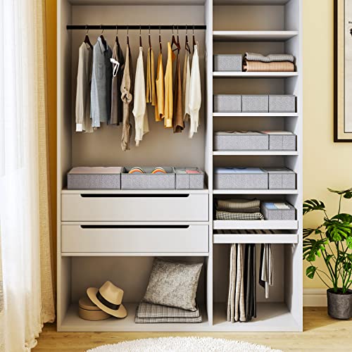 Dimj Drawer Organizers Cloths, Closet Underwear Organizer, 12 Packs Foldable Closet Organizers, Sock Drawer Organizer, Fabric Dresser Drawer Dividers For Clothes Underwear Bras Socks. (Blended) #TOP1