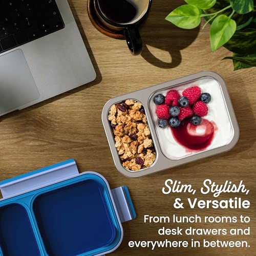 Image of Bentgo Stainless Steel Snack Box, Leak-Proof, 2 Compartments, 2-Cup Capacity
