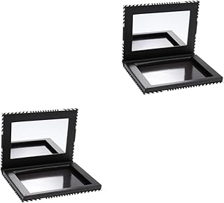 FOMIYES 2Pcs Paleta De Maquiagem Magnética Mudança De Cor Batom Recipiente De Plástico Sombra Magnética Prato De Sombra Vazia Maquiagem Com Espelho Paleta De Sombra Vazia Vazia Magnética