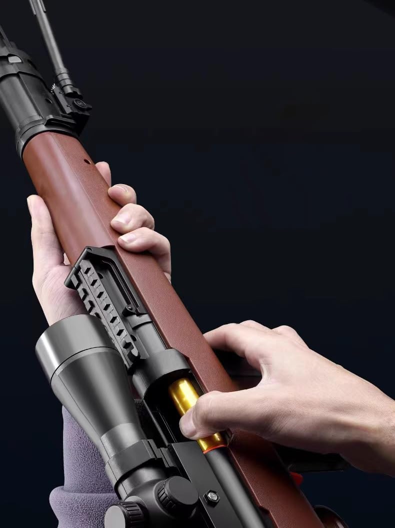 Karabin z pianki z 20 miękkimi kulkami, pistolet snajpera z amunicją z pianki z okularami dla dzieci, unisex, zabawkowa pistolet dla chłopców, dzieci i dorosłych (Kar 98K)