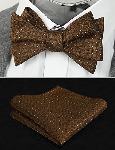 Image of Alizeal Mens 2pcs Solid Self-tied Bow Tie Set