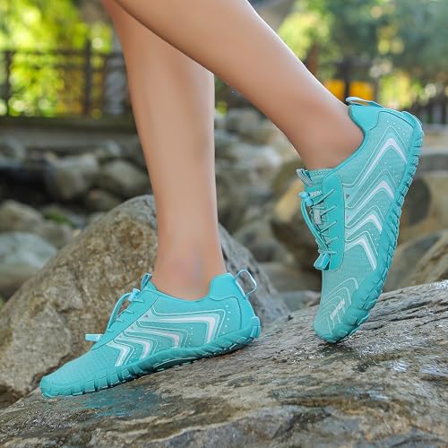 Image of UBFEN Water Shoes for Men Women Quick Dry Swim Aqua Socks | Lightweight Barefoot-style Fit, Rubber Sole, Hiking, Fishing, Kayaking, Beach, Pool, Boating, Diving And Water-to-land Wear