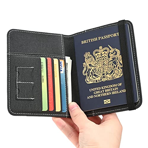 Forubar Passport Holder, Travel Wallet Waterproof Rfid Blocking Pu Leather, Passport Holder With Credit Card Slots, Passport Cover, Passport Case, Passport Holder For Women And Men (Black) #TOP3