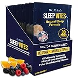 Sleep Vites Natural Sleep Aid Supplement, Melatonin, L-Tryptophan, Magnesium, Taurine Powder for Non Drowsy Sleep Support, Sleep Apnea | 30 Packets | Dr. Price's Vitamins, No Sugar Non-GMO Gluten-Free