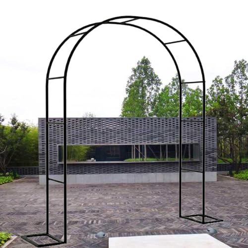 Arche de jardin noire pour rosiers grimpants treillis acier 2m