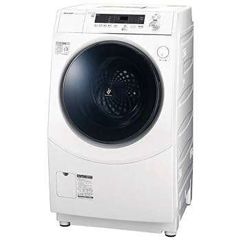 SHARP ドラム式洗濯機 本体 ES-H10E-WR ホワイト 2021何購入 Amazon | シャープ 洗濯機 ドラム式 ES-H10E-WL ヒーター乾燥 左