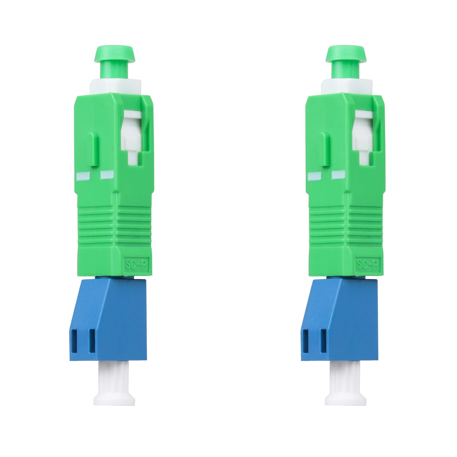 Duogalia 2-Pack SCAPC Male to LCUPC Female Singlemode Adapter Fiber Optic Connector FTTH Convertor for Visual Fault Locator