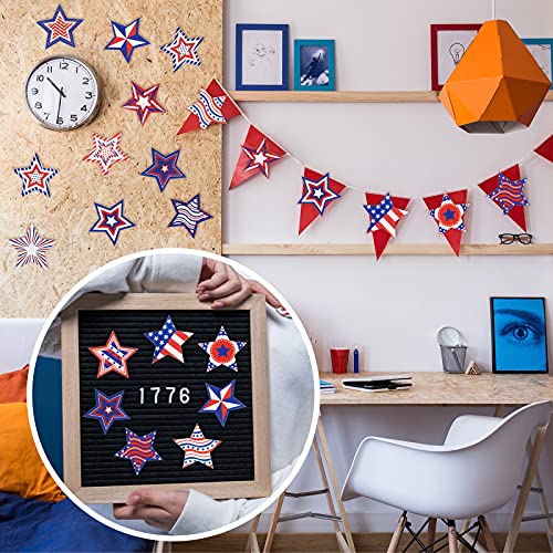 64 Pieces Patriotic Stars Paper Cutouts Patriotic Day Stars Accents With 80 Pieces Glue Point Dots For Independence Day 4Th Of July Memorial Day Patriotic Decoration Home Office School #TOP4