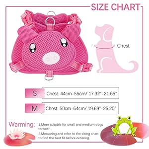   IDOMIK-Dog-Backpack-Harness-No-Pull-Dog-Backpack-with-D-Ring-for-Small-Medium-Dogs-Cute-Self-Carrier-Backpack-for-Dogs-to-Wear-Adjustable-Dog-Harness-Backpack-for-Traveling-Camping-HikingPigXS