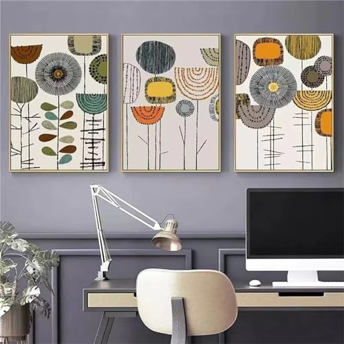 Kit diamond painting fleur géométrique pour décorer le salon