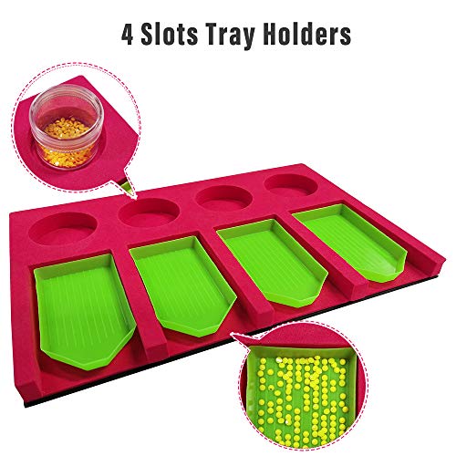 Diamond Painting Drill Tray Organizer, Indispensable Tools Multi-Boat Holder to Keep Trays and Drills Together for Large DIY Diamond Painting Kits for Adults