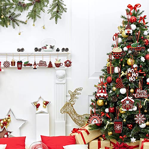 Bbto 48 Pieces Christmas Felt Ornaments Tree Ornaments Felt Christmas Snowman Hot Cocoa Snowflake Truck Decorations Decorative Hanging Ornaments For Christmas Tree Party Decorations (Fresh Style) #TOP4