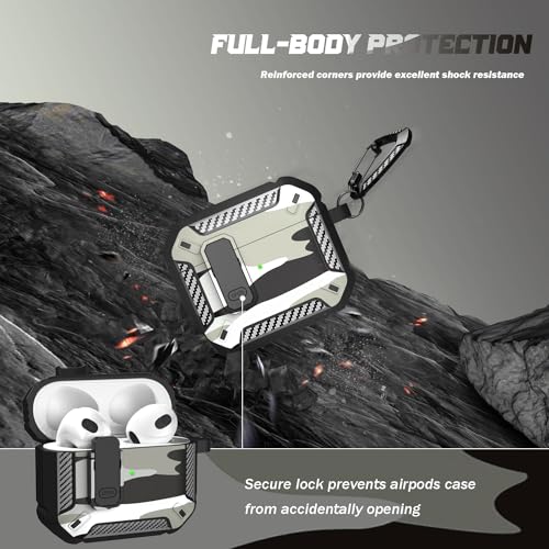 Image of RFUNGUANGO for AirPods 3rd Generation Case Carbon Fiber Series, Camo
