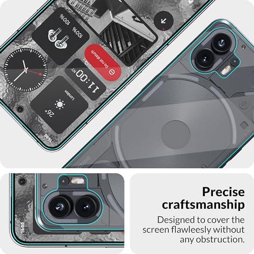 Image of FIRST MART Front Tempered Glass and Back Nano Membrane for Nothing Phone 2 with Installation Kit | Edge-to-Edge, Scratch Resistant, Case-Friendly | Black