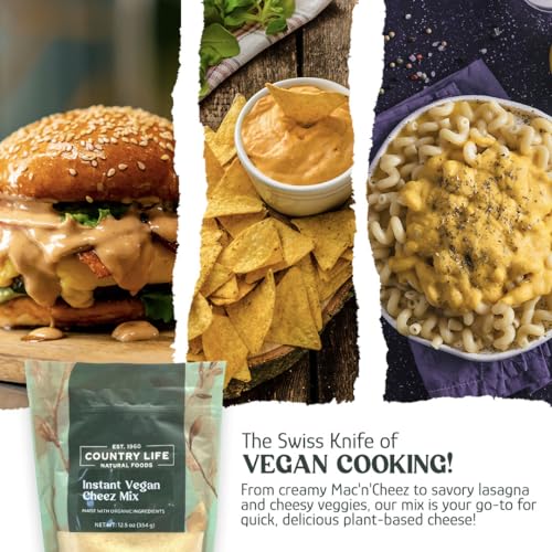 Country Life Natural Foods Country Life Vegan Cheez Mix, Made With Organic Ingredients, Instant, Plant-Based, Cheddar Cheese Substitute Perfect For Mac&Cheese thumb #2