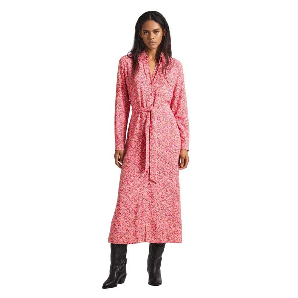 Pepe Jeans Women's Pink Shirt Dresses, S, Shirt Dress
