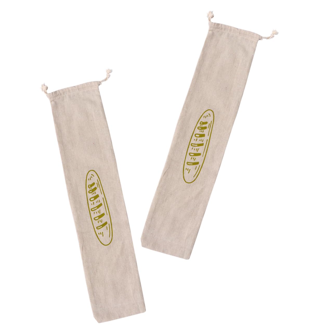 2 bolsas de pan reutilizables con cordón para panaderías