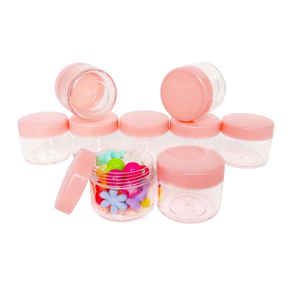 Wopanxye 20pcs 20ml Mini Travel Jars with Pink Lids for Cosmetics 20g Plastic Small Pot for Beauty Container Makeup Sample Eyeshadow - Image 3