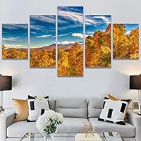 SIGNWIN 5 Panel Canvas Wall Art Modern Art Expressive Forest Multicolor Photography Romantics Scenic for Home Decorations Ready to Hang - 60