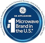 GE Countertop Microwave Oven, Compact 1.1 Cubic Ft., 950-watt Capacity, 6 Auto Cooking Settings, Child-Lock Technology, Kitchen Essentials for the Countertop, Dorm Room or Apartment, Stainless Steel | 6 Convenience Cook Settings, One-Touch Controls,