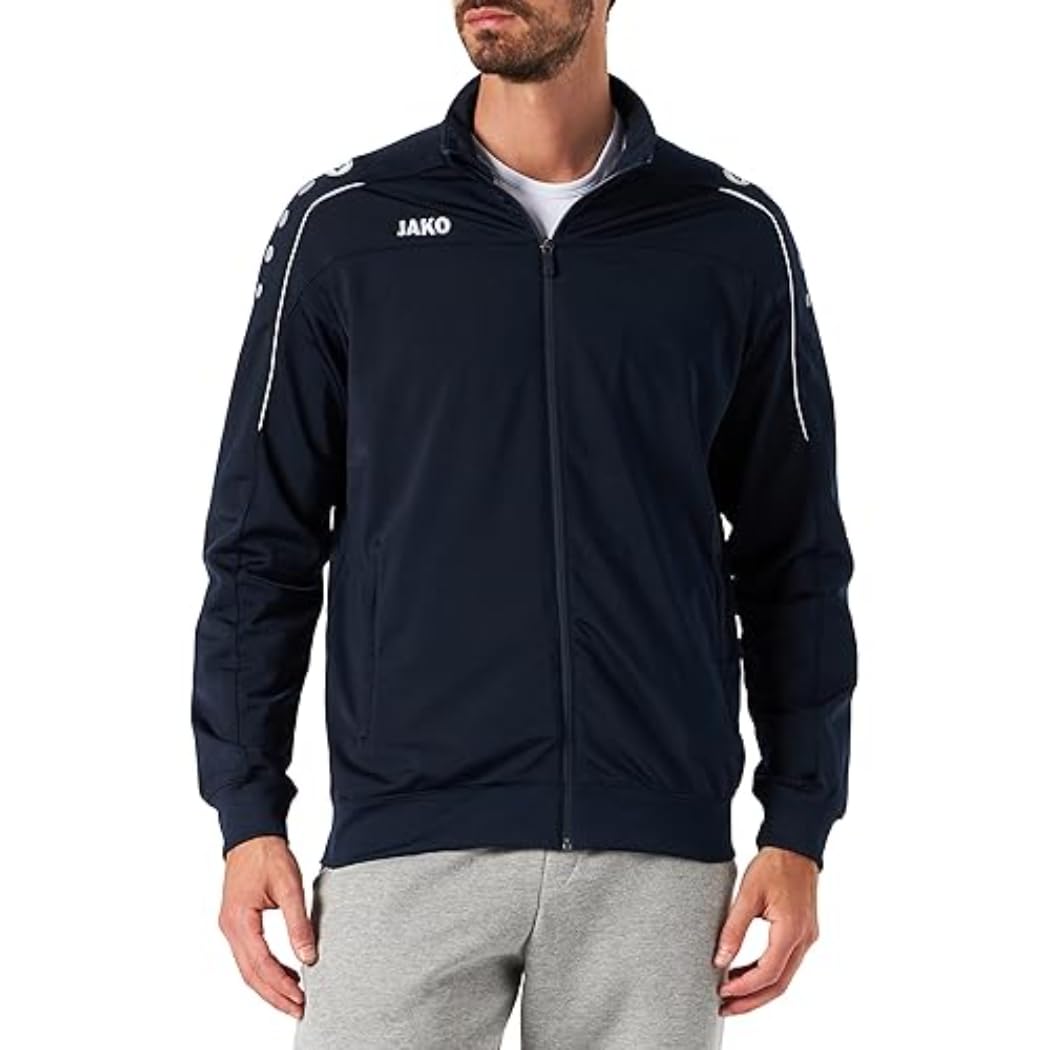 Jako Men's Classico Polyester Jacket, Men, Classico, nightblue/Citro, Large