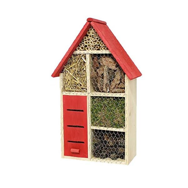 Fachhandel Plus Insektenhotel XL aus Holz Luxushotel 79 x 45 x 20 cm Insektenhaus Nisthaus Bienenhotel