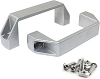 Vista 10 de Paquete de 2 manijas de aleación de aluminio negro rectangular industrial para accesorios de perfil de extrusión de aluminio serie 20, 3.543 in