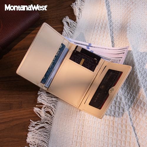 Montana West Small Wallet Women Trifold RFID Credit Card Holder Slim Womens Pocket Wallet with ID Window2