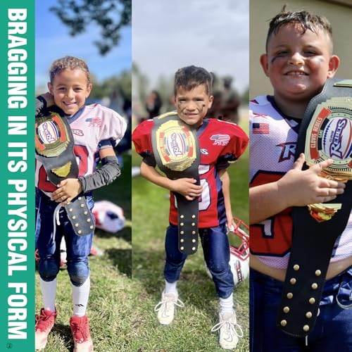 Ultimate 2lb Custom Championship Trophy Belt - Gold Plates | Black Leather3