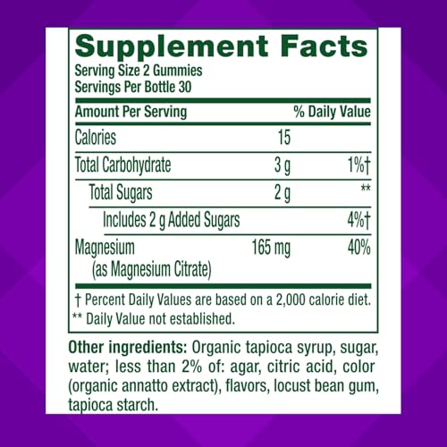 vitafusion Magnesium Gummy Supplement, Bring Calm to Your Vitamin Routine, Tropical Citrus Flavor, 60 Gummies, (Pack of 2) - image 4