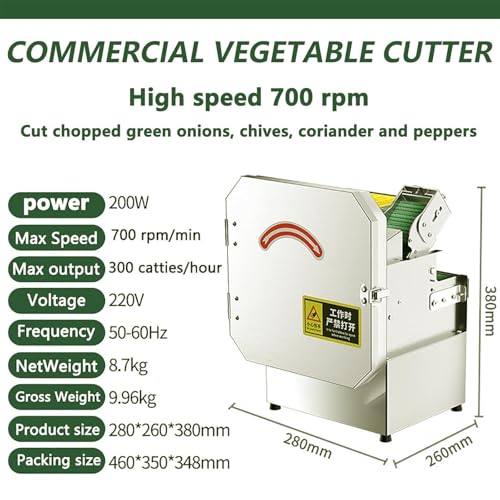 Cortadora Eléctrica Comercial para Verduras 200W miniatura 7