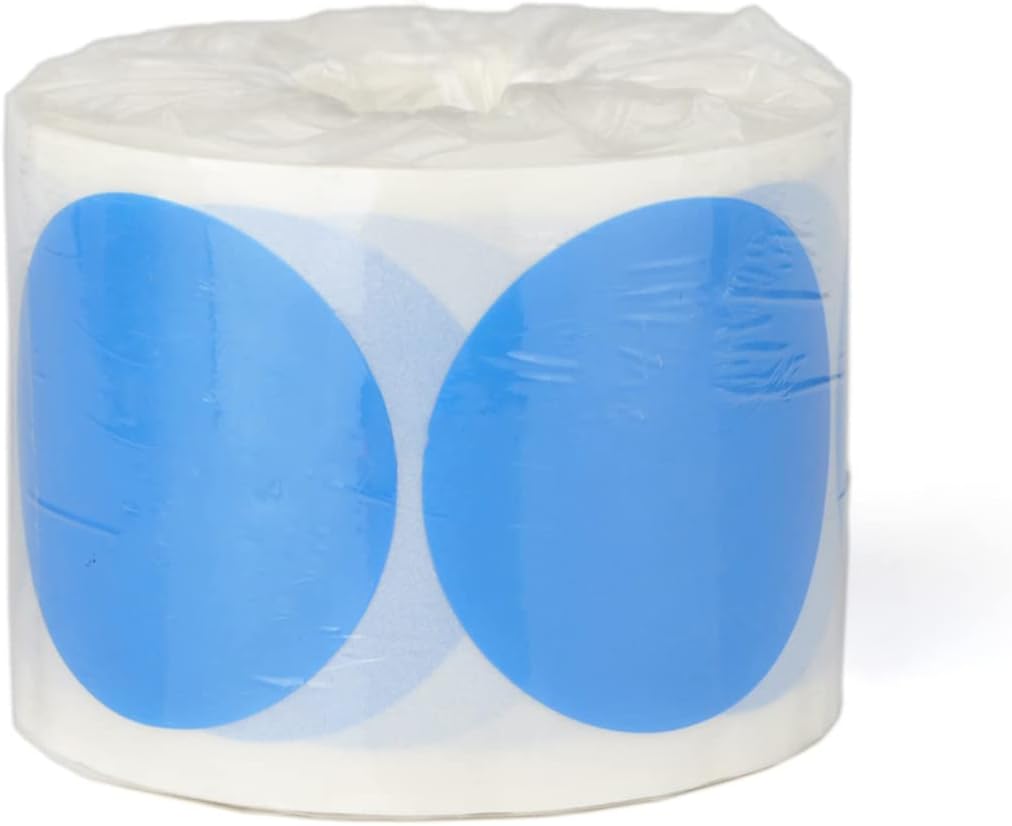 Muka 150 PCS 4" Blue Thermal Labels, Color Coding Dot Label Color Thermal Label for Craft Inventory, Compatible with Thermal Label Printer