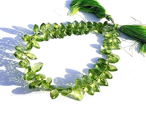 Peridot briolettes marquise pierres naturelles facettées 9x5-10x5mm pour bijoux DIY