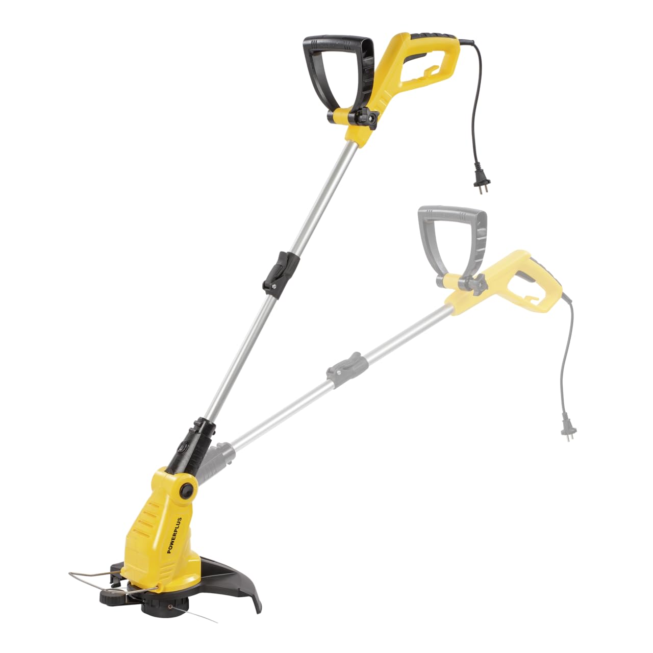 POWERPLUS Tosaerba elettrico POWXG30031-450 W e 300 mm Ø, strumento da giardino 2 in 1 come tosaerba e boratrice per il tuo giardino