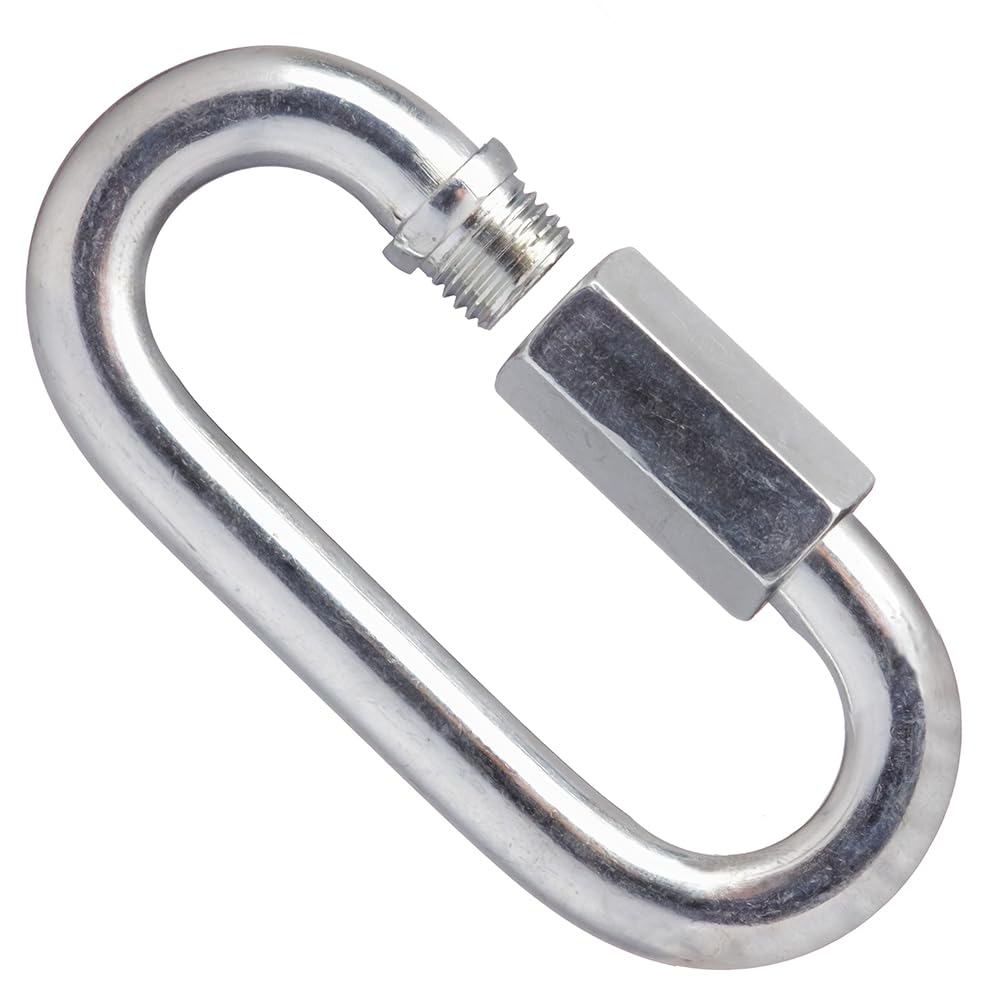 8mm Quick Link for Connecting Galvanised Steel Chain Heavy Duty 320kg Working Load (Pack of 2) J05B, Silver