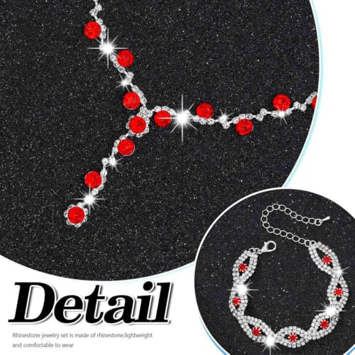 Image of Sixexey Rhinestone Earrings Sparkly Bracelet Earring Party Prom Earrings Jewelry for Women