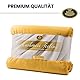 Gözze - Premium Cashmere-Feeling Wohn- und Kuscheldecke, 500 g/m², 180 x 220 cm - Senf
