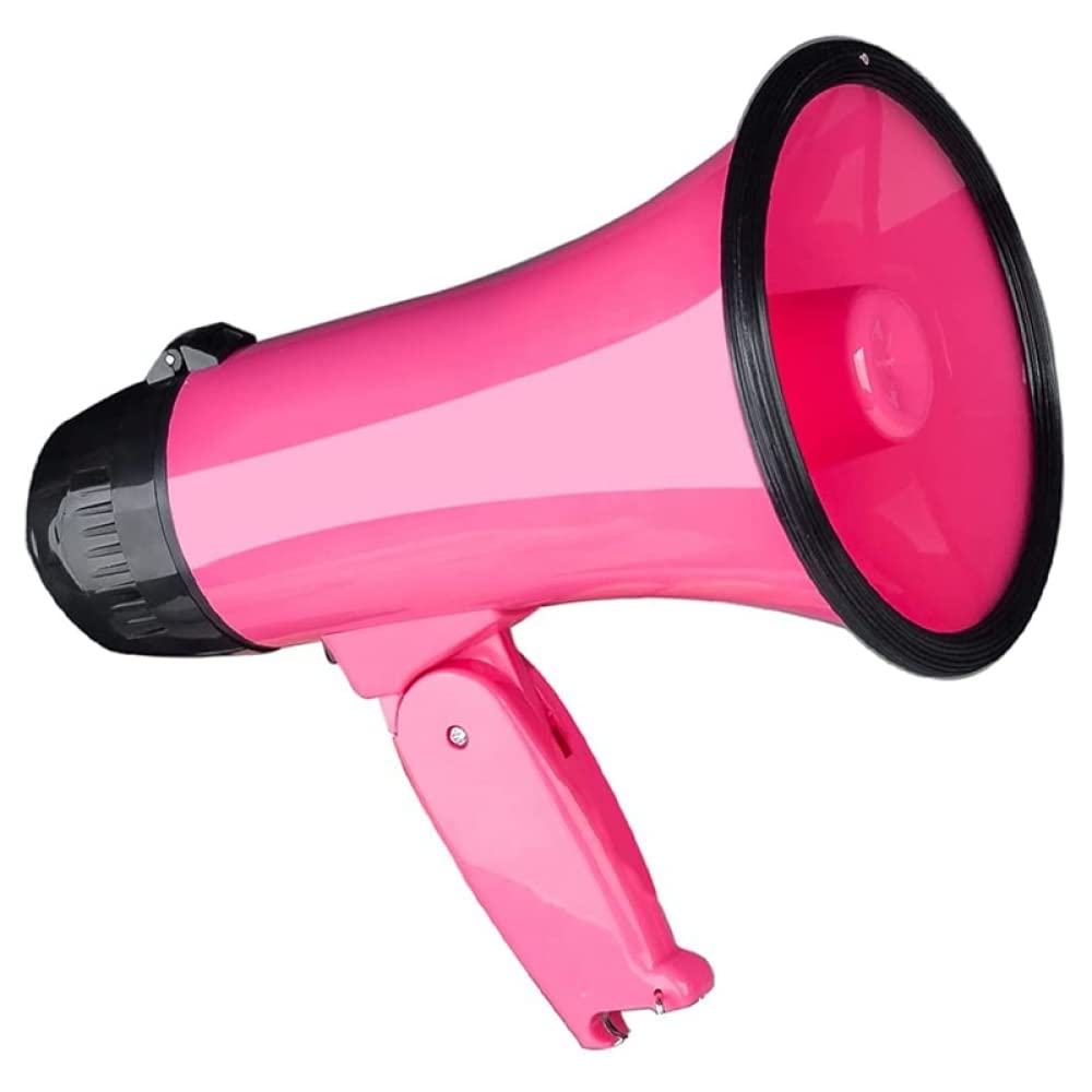 GFJryET Handheld megaphone, Megaphone Speaker 25 Watt Handheld Bullhorn with Built-In Siren Voice Recorder PA