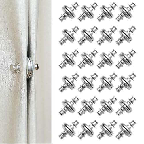 YIIWONI Magnetknopf 24 Piece Magnetknopf Curtain Magnets for Curtains, Curtain Accessories, Shower Curtain Weight Magnetic Curtain Prevents Loss of Light, Curtains Accessories, Bathroom Office