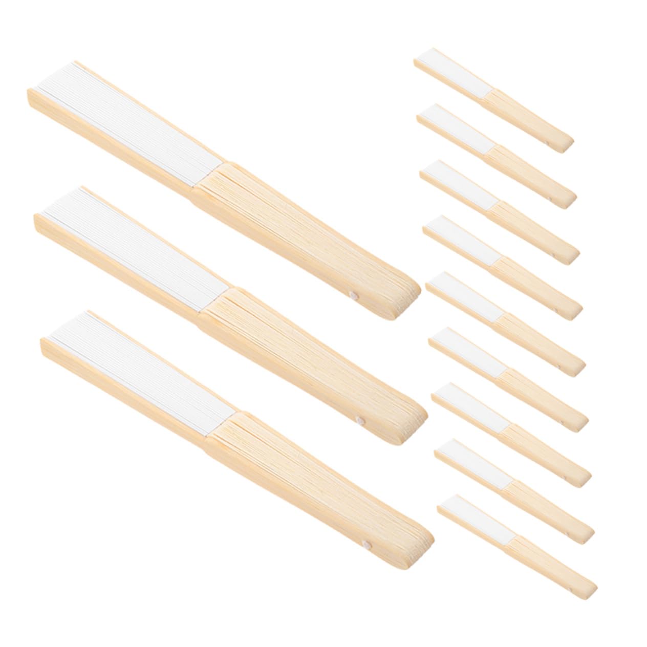 KOMBIUDA 15stücke Kompakter Faltbarer Handfächer Aus Holz Und Papier Dekorativ Für Hochzeitsgäste Partygeschenke Diy-dekoration Und Täglichen Gebrauch