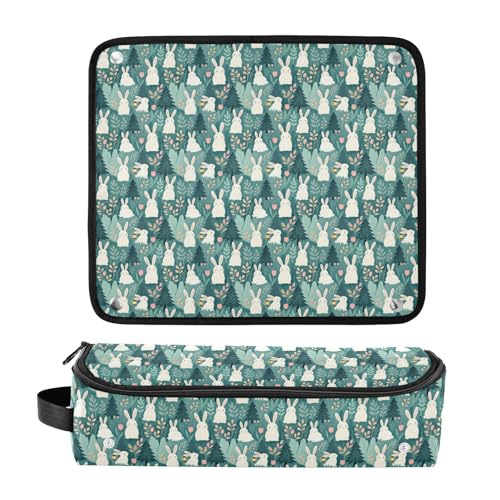 Bolso organizador de viaje para herramientas de cabello con base resistente al calor, impermeable, para planchas, rizadores y secadores miniatura 3
