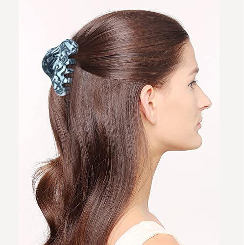 Carede Tortoise Shell Hair Claw Clips, 2.4 Inch Medium Size Acrylic Hair Banana Barrettes, Non-Slip Strong Hold French Jaw Clips,Leopard Print Stylish Hair Clamps For Women Girls,Pack Of 6 #TOP4