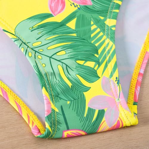 Little Big Girls' Cutout Floral Monokini One-Piece Swimsuit Spaghetti Straps Hawaii Beachwear4