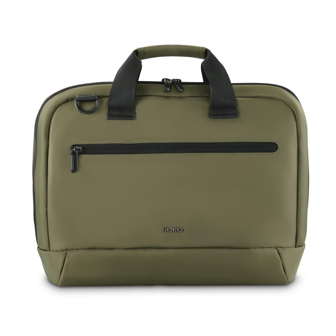 Hama Laptop Bag for Laptops 15.6" - 16.2" (Lightweight Business Shoulder Bag or Carry Bag, Notebook Bag with Organiser Front Compartment and Inner Compartment, Water Resistant, Padded) Olive