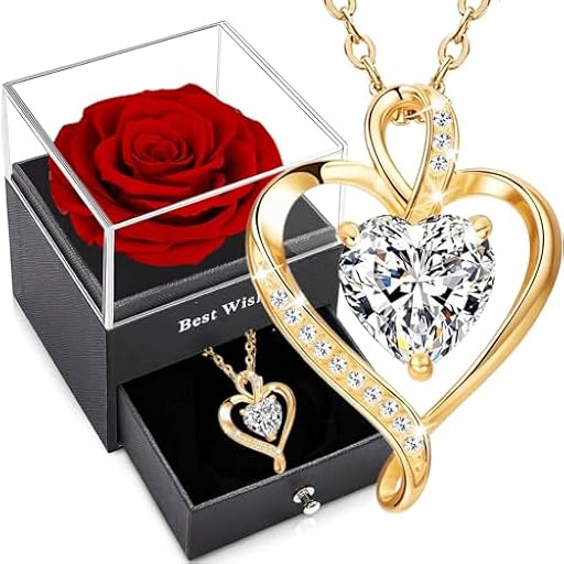 Rosa Eterna Real,Flores Natural Preservada,Rosa Roja Hecha a Mano Caja Regalo Románticos para Ella Día de la Madre Día de San Valentín Navidad Esposa Mujeres Abuela Cumpleaños Regalo Aniversario | Ya disponible en tu tienda friki favorita! En mundofriki.es!